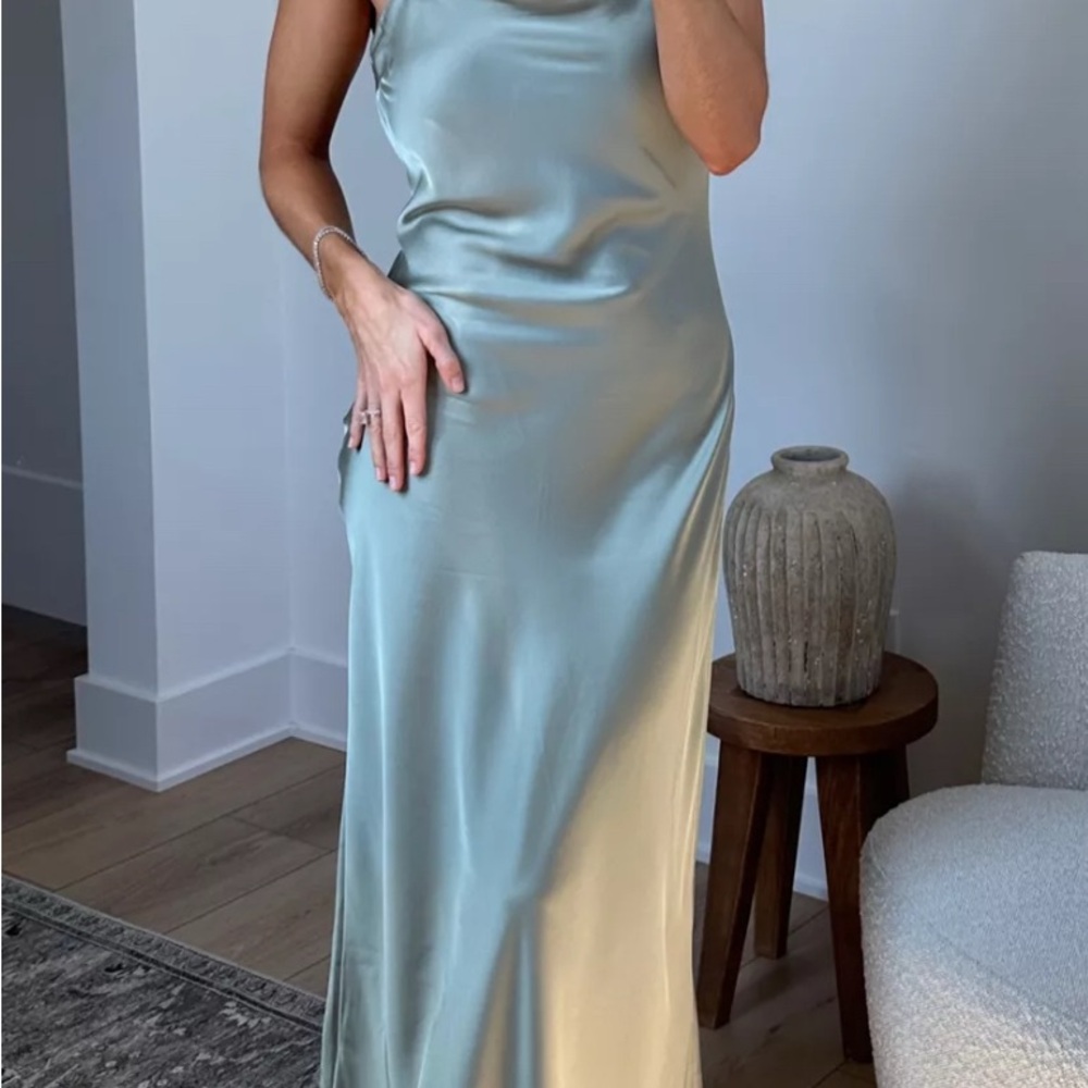 Abercrombie & Fitch Satin Slip Midi Dress (Kathleen Post)